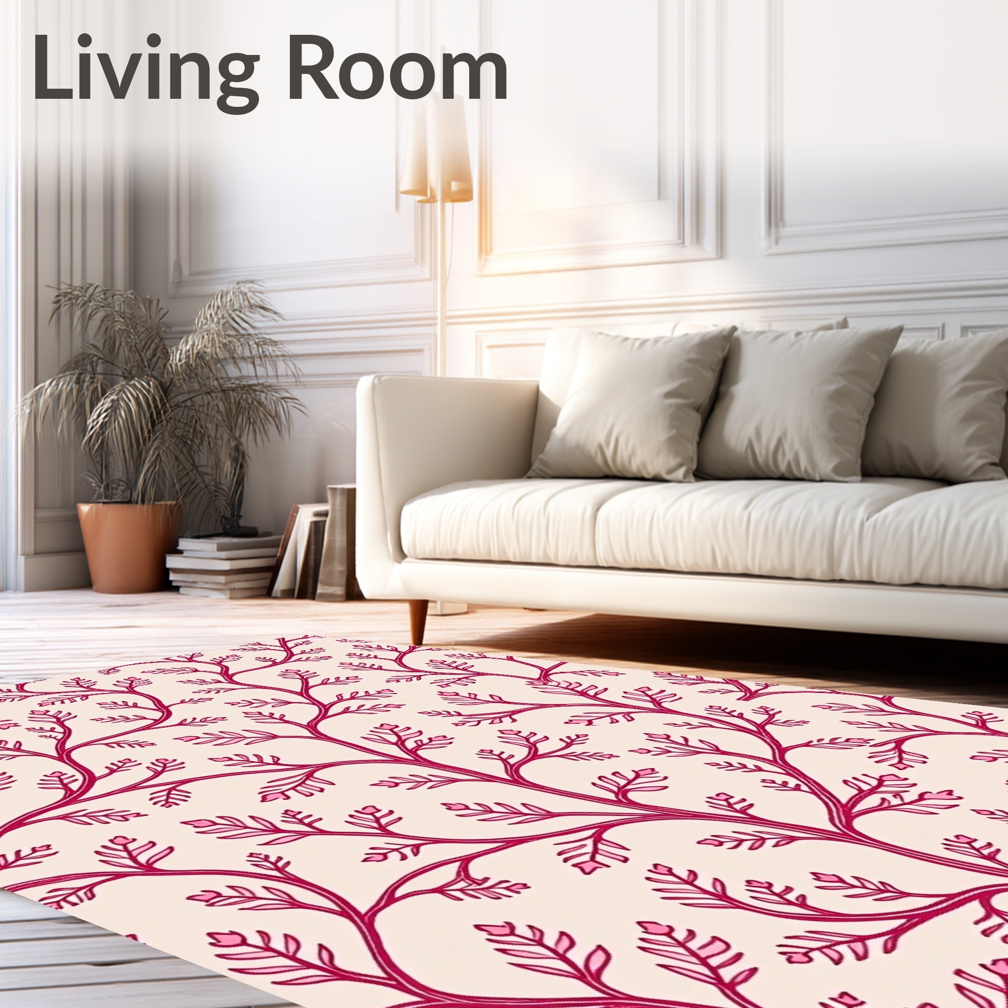 Vine Leaf Patterned Artful Rug