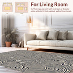 Abstract Swirls Triangle Pattern Rug