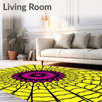 Vibrant Geometric Sunburst Rug