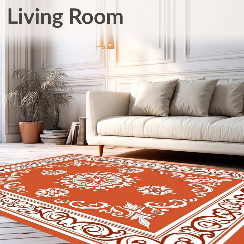 Ornate Floral Mandala Pattern Rug
