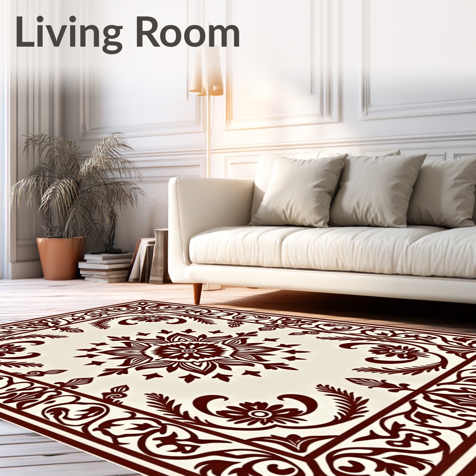 Traditional Floral With Scrollwork Pattern Rug