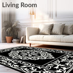 Classic Medallion Floral Border Rug