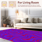 Vibrant Magenta Purple Swirl Pattern Rug