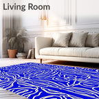 Bold Abstract Linear Organic Pattern Rug