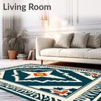 Geometric Medallion Tribal Design Rug