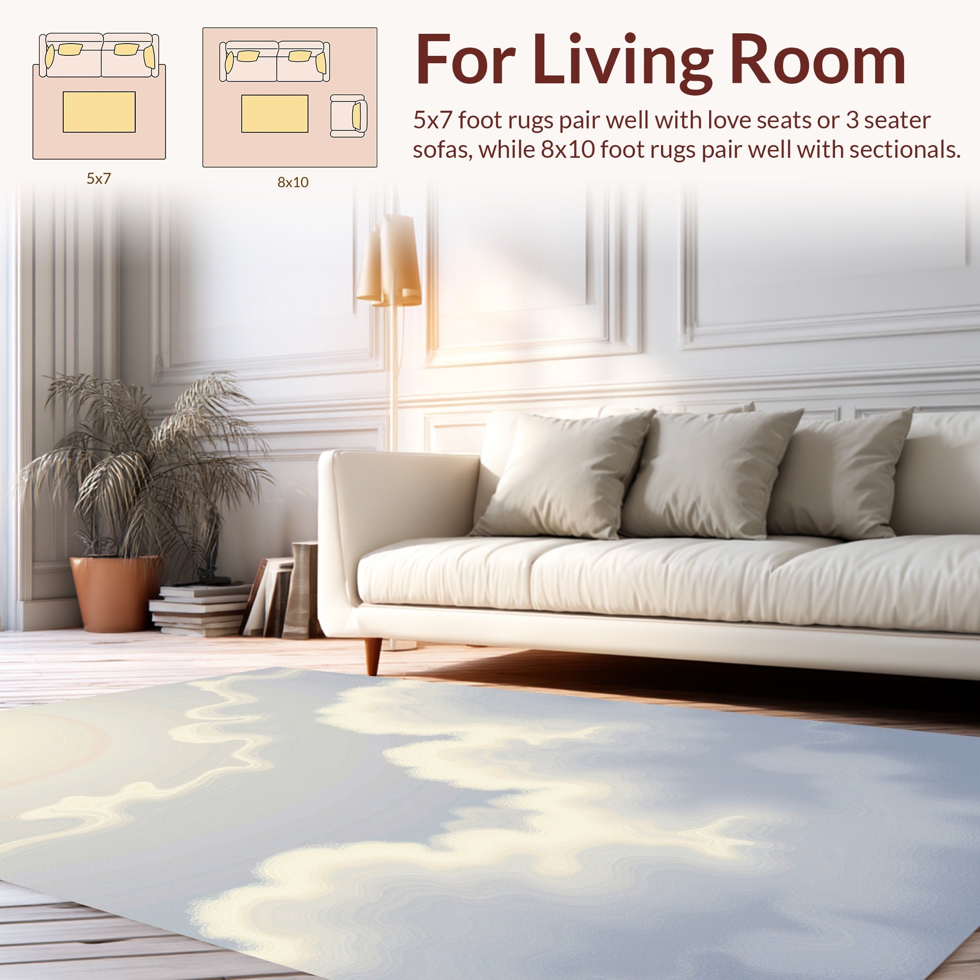 Sky Cloud Pattern Design Rug