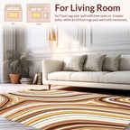 Warm Earthy Swirl Pattern Rug