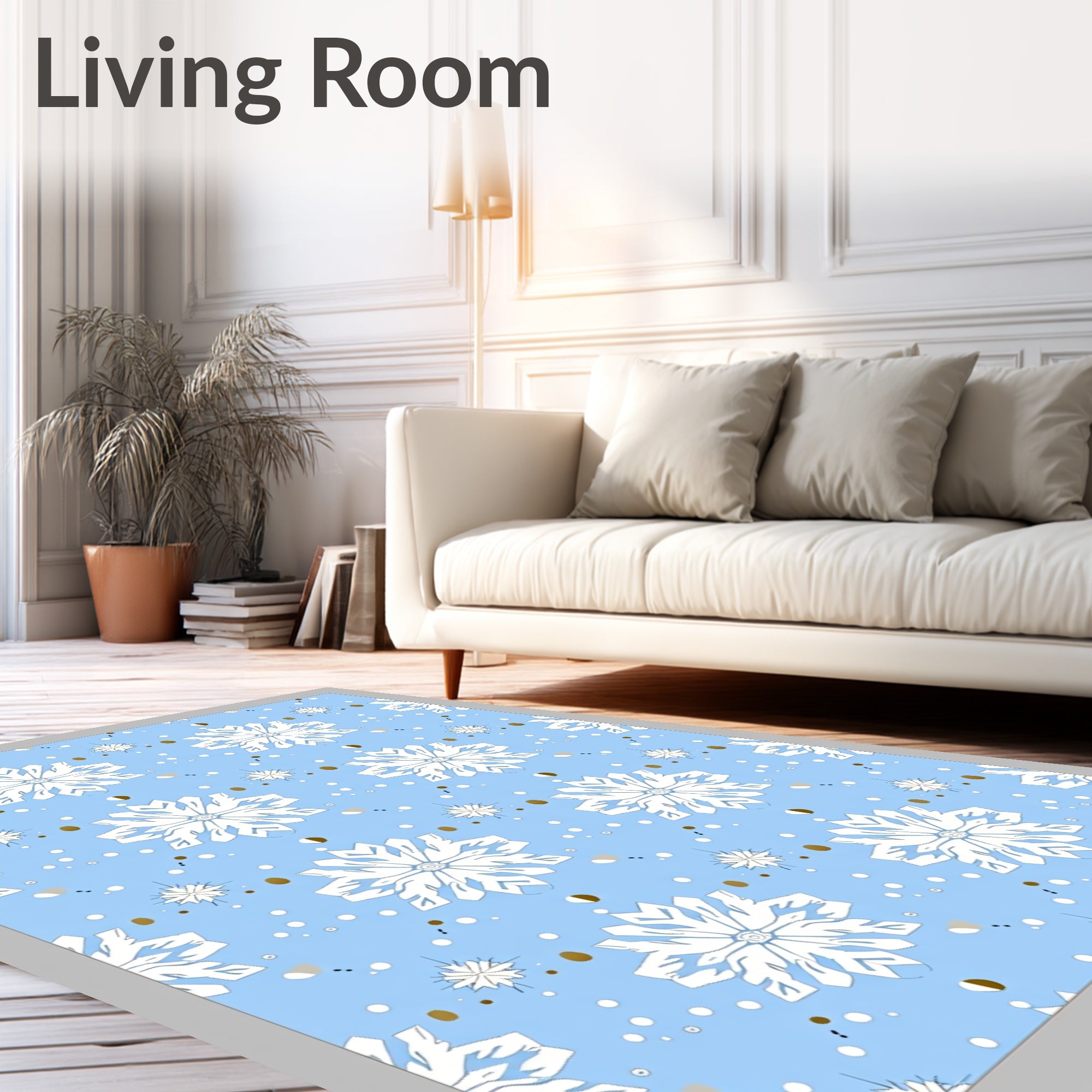 Ice Flower Cascade Sky Pattern Rug