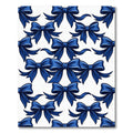 Royal Blue Satin Bow Repeat Rug