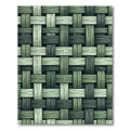 Sage Green Woven Texture Grid Rug