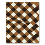 Brown Cream Diamond Intersecting Pattern Rug