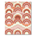 Modern Terracotta Arched Wave Art Rug