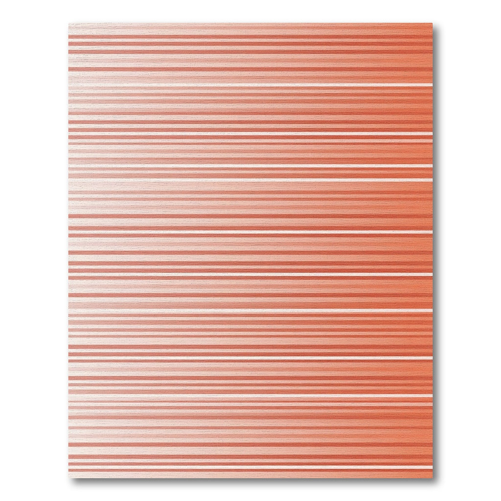 Coral Ombre Horizontal Stripe Rug