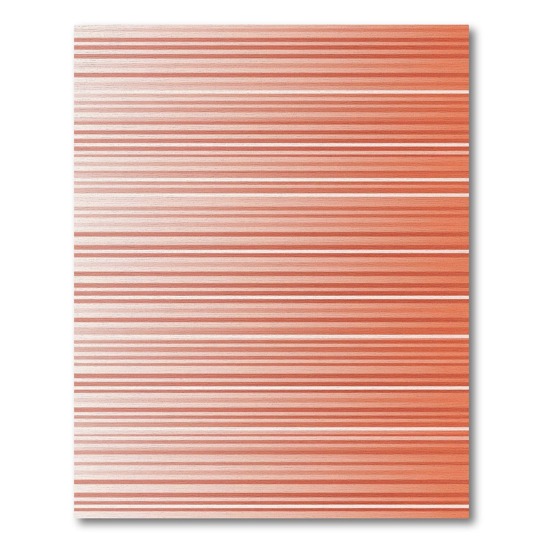 Coral Ombre Horizontal Stripe Rug
