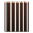 Minimalist Chocolate and Cream Vertical Pinstripe Rug