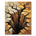 Abstract Fissure Earth Tone Ground Rug