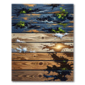 Earthy Wood Plank Aesthetic Contrast Rug