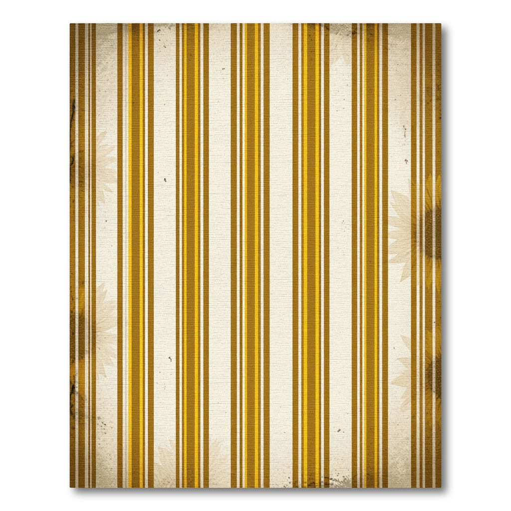 Golden Sunflower Vertical Stripe Overlay Rug