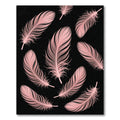 Elegant Blush Pink Floating Feather Art Rug
