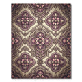 Ornate Plum Floral Medallion Rug