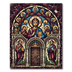 Stained Glass Cathedral Saint Icon Rug