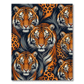 Bold Tiger and Leopard Jungle Fusion Rug