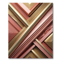 Rose Gold Geometric Accordion Ribbon Rug