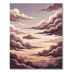 Mauve Dusky Sky Cloudscape Rug