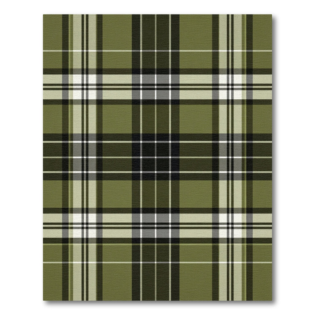 Classic Olive Green Tartan Plaid Rug