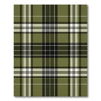 Classic Olive Green Tartan Plaid Rug