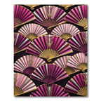 Art Deco Magenta Pink Fan Collage Rug