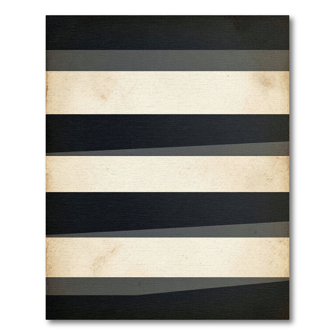 Dark Cream Horizontal Striped Rug