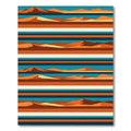 Retro Desert Landscape Striped Horizon Rug