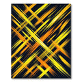 Golden Yellow Sharp Abstract Cross Rug
