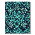 Radiant Teal Celestial Starry Medallion Rug