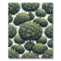 Lush Green Botanical Forest Canopy Rug