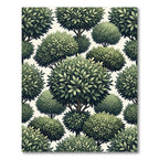 Lush Green Botanical Forest Canopy Rug