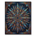 Celestial Blue and Gold Starburst Rug