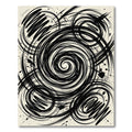 Monochrome Abstract Ink Swirl Rug