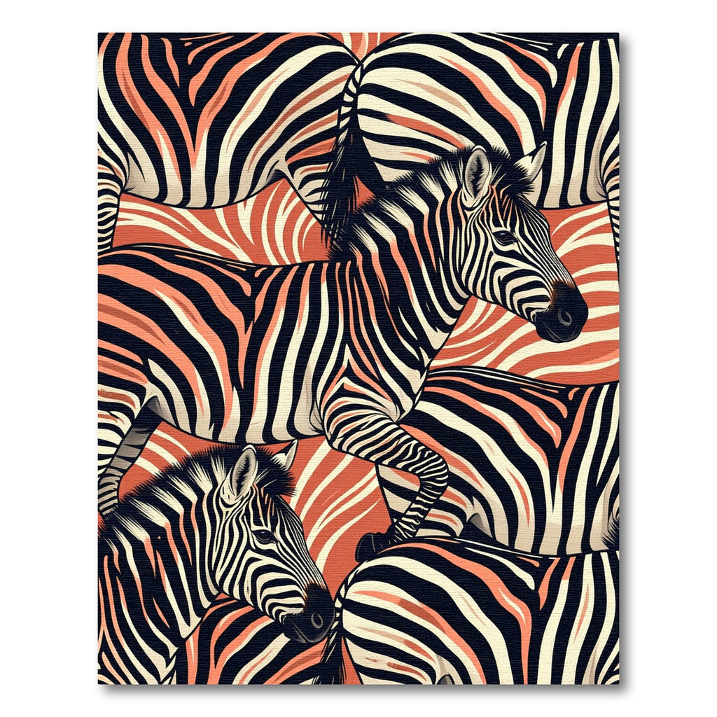 Bold Orange Zebra Stripe Herd Rug