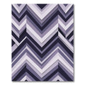 Modern Purple Geometric Chevron Art Rug