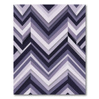 Modern Purple Geometric Chevron Art Rug