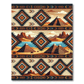 Geometric Desert Pyramid Southwestern Earth Tones Rug