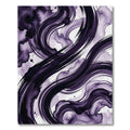 Deep Plum Ink Swirl Abstract Rug