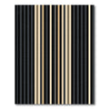 Modern Black Tan Vertical Stripe Rug
