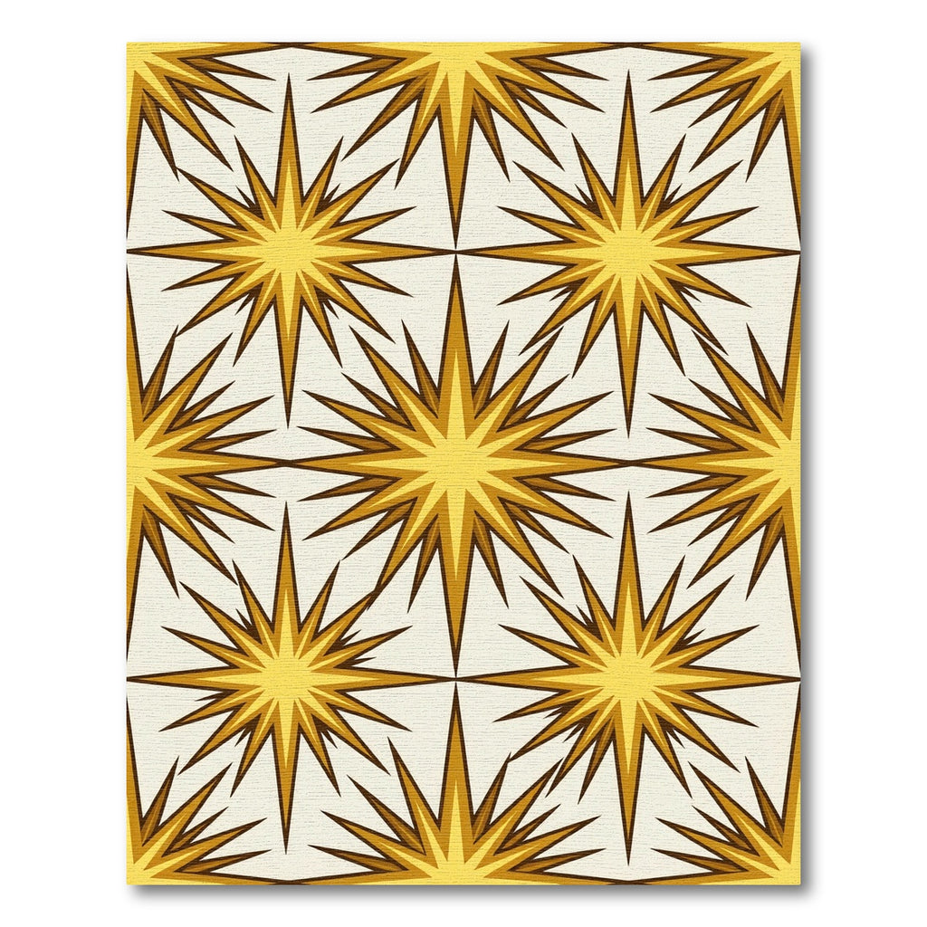 Mid Century Modern Goldenburst Geometric Rug