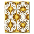 Mid Century Modern Goldenburst Geometric Rug
