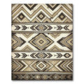 Earthy Tones Geometric Chevron Diamond Rug