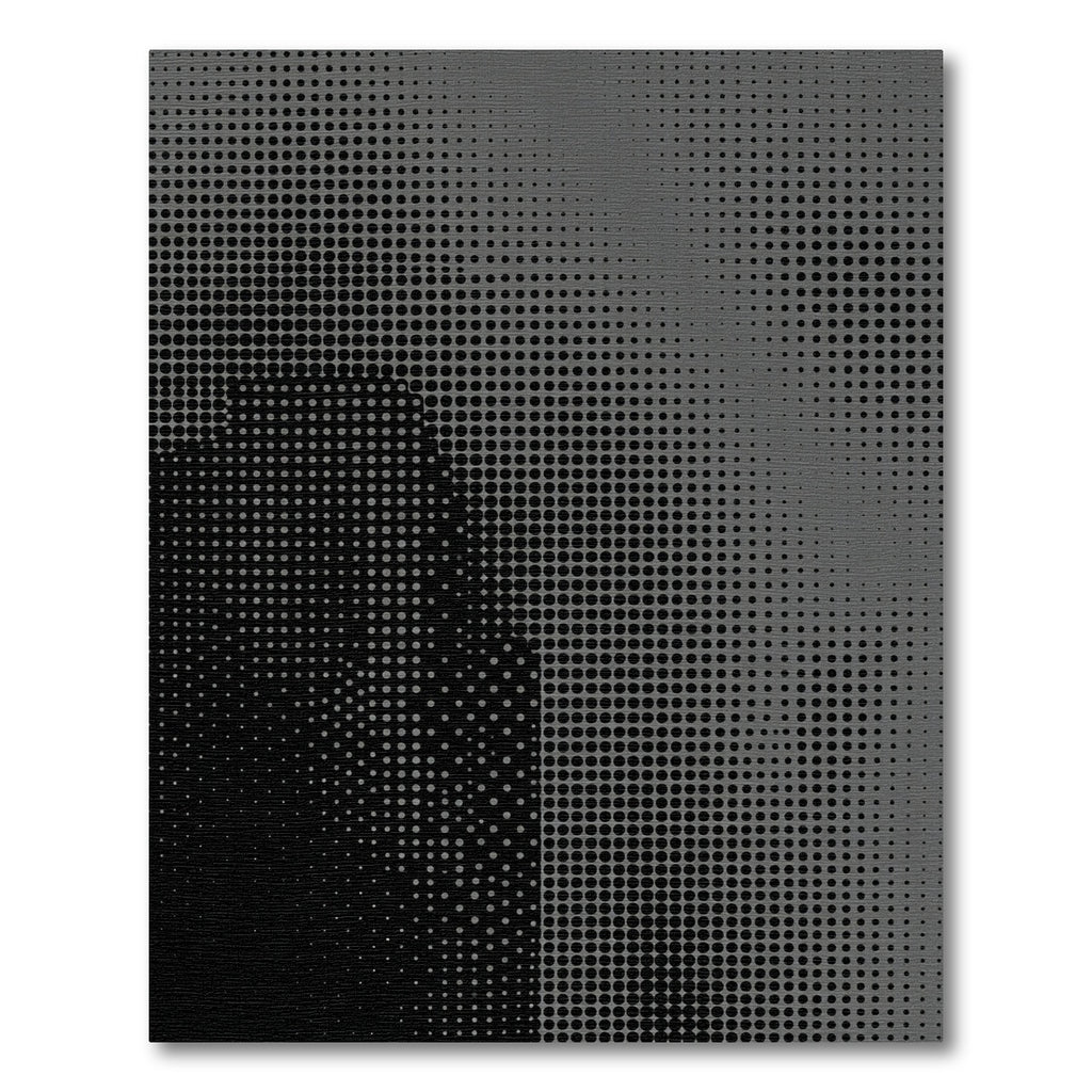 Monochromatic Halftone Gradient Dots Rug