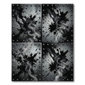 Gritty Metal Splatter Smoke Rug